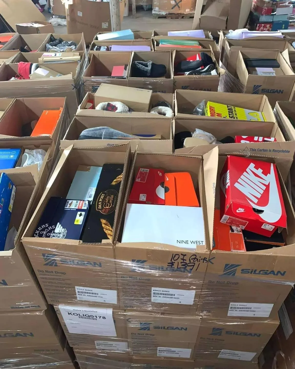Shoe Pallets – Mixed Shoes — listing photo 1, lot PC-GENER-0140