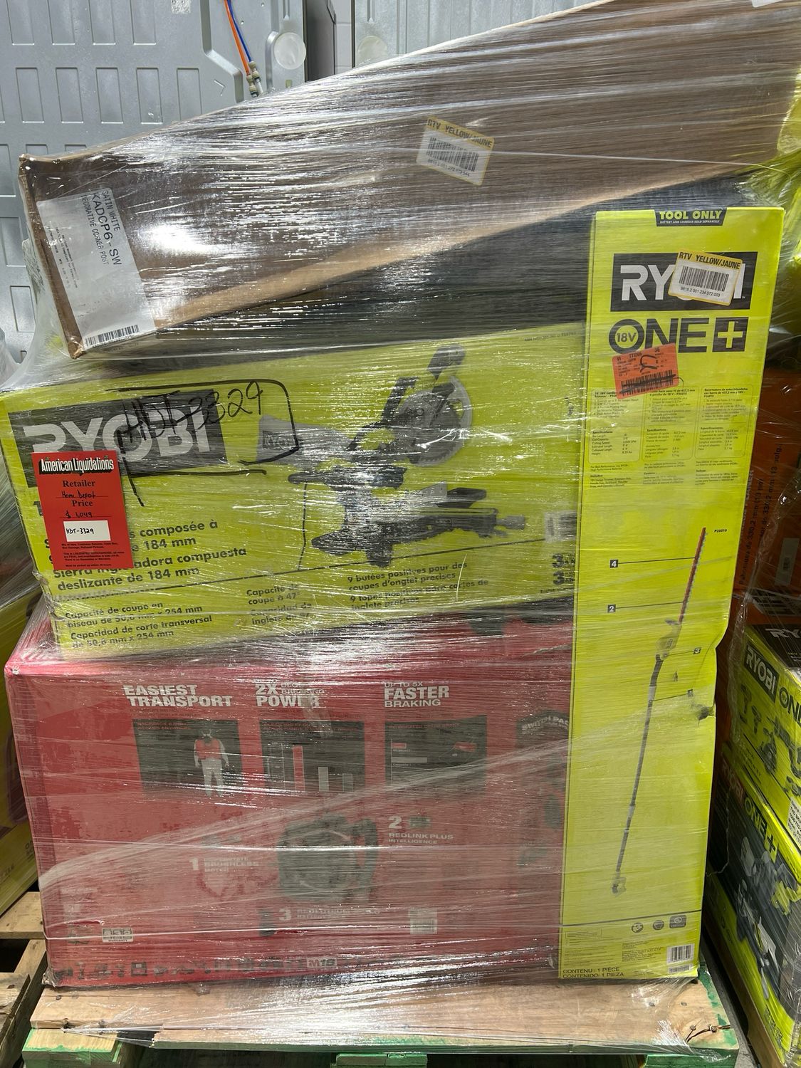 Home Depot Power Tool Pallet HDT-3329 — photo 1 (PC-HOMED-0182) Home Depot Power Tool Pallet HDT-3329 — listing photo 1, lot PC-HOMED-0182