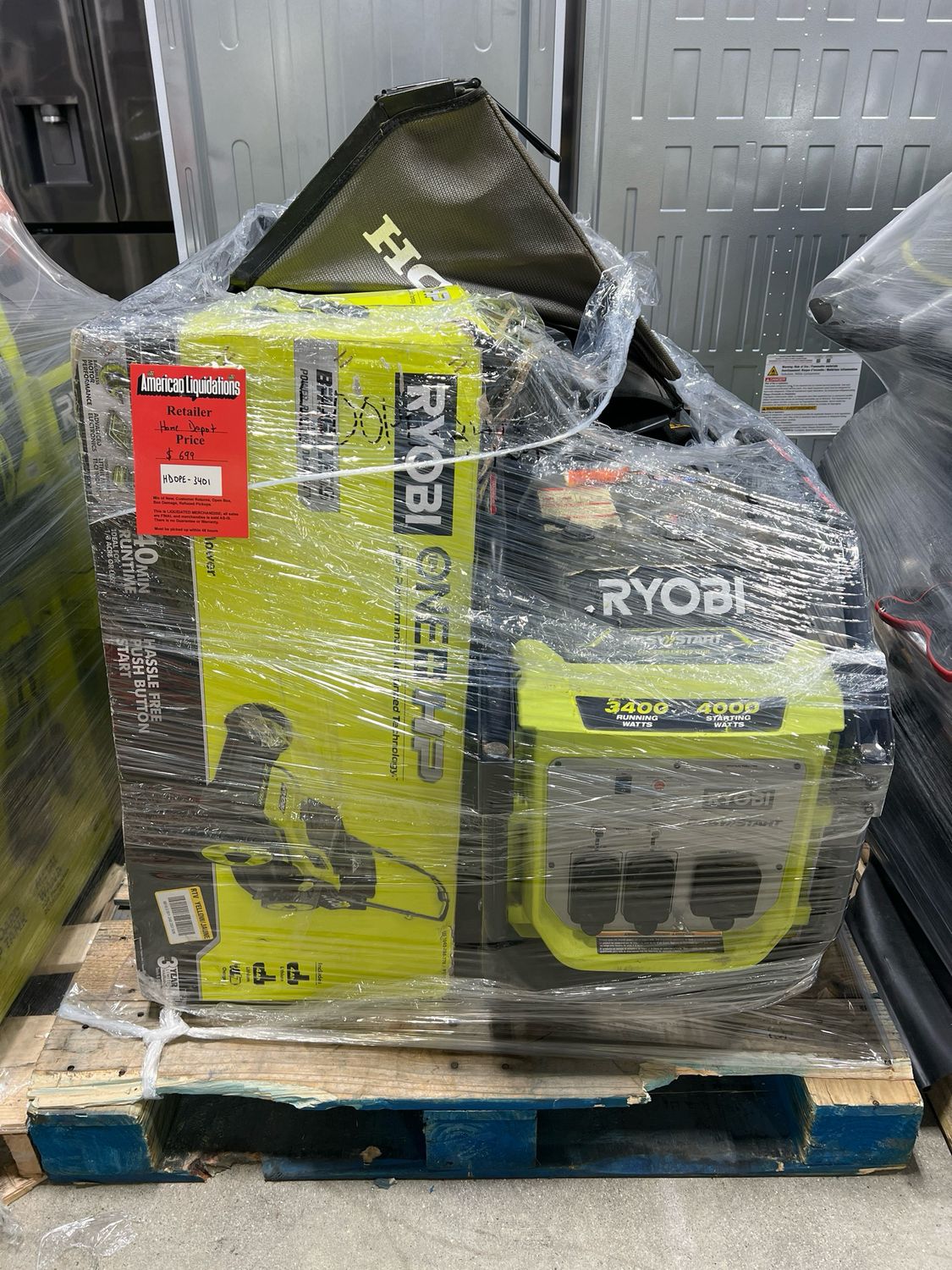 Home Depot Power Tool Pallet HDOPE-3401 — photo 1 (PC-HOMED-0177) Home Depot Power Tool Pallet HDOPE-3401 — listing photo 1, lot PC-HOMED-0177