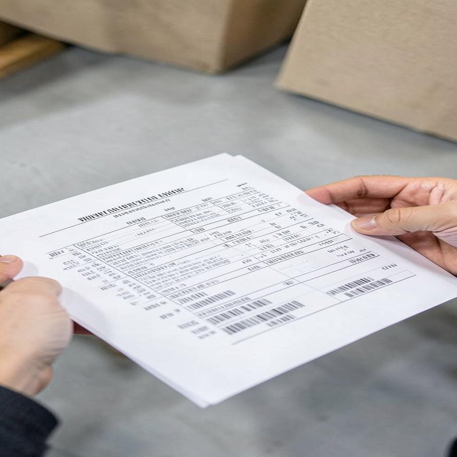 How to Buy Liquidation Pallets: A Complete Buyer's Guide — PalletCove Liquidation, Dallas, Texas Buyer reviewing a liquidation pallet manifest with unit counts and barcode references