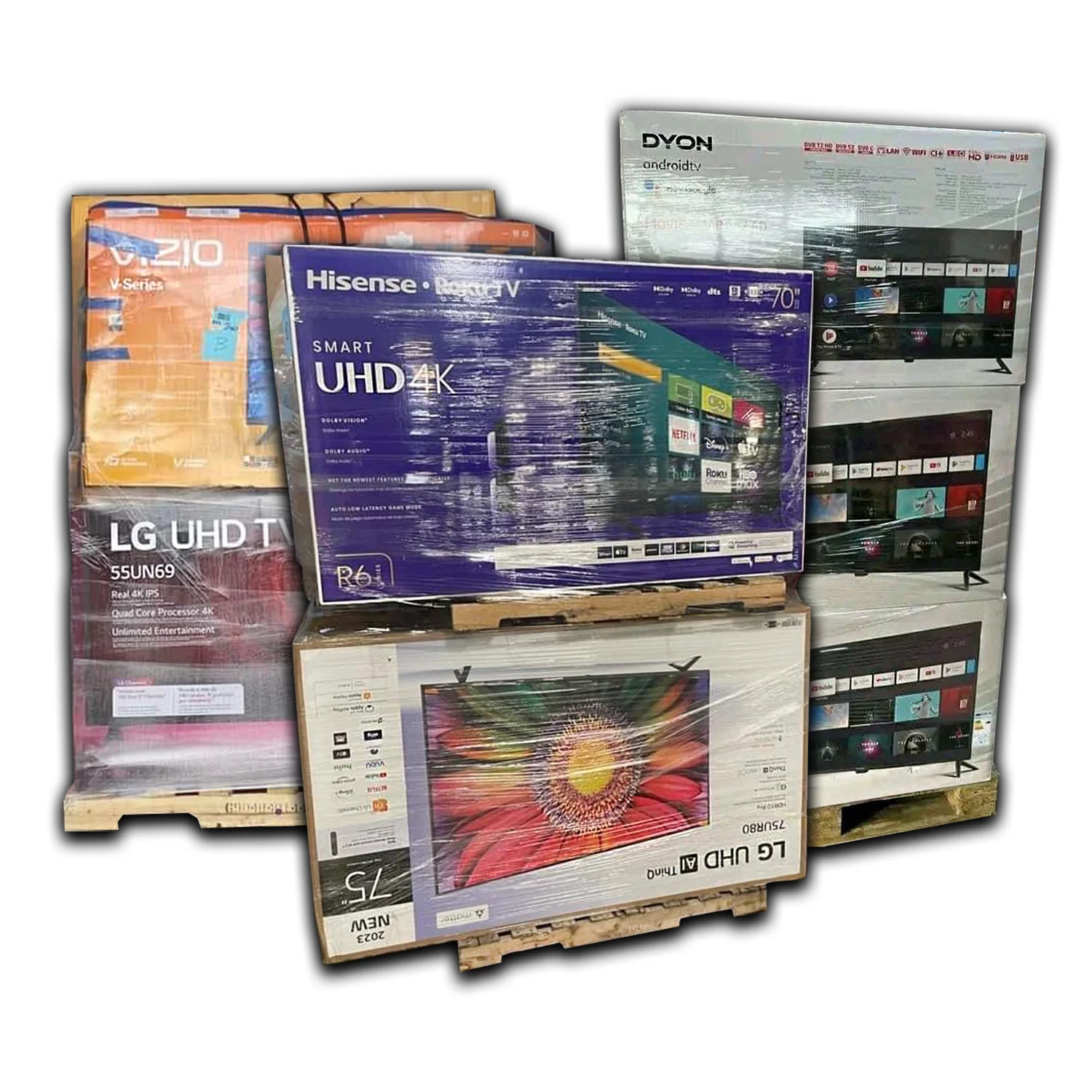 Salvage Tv’s Pallets — listing photo 1, lot PC-GENER-0138