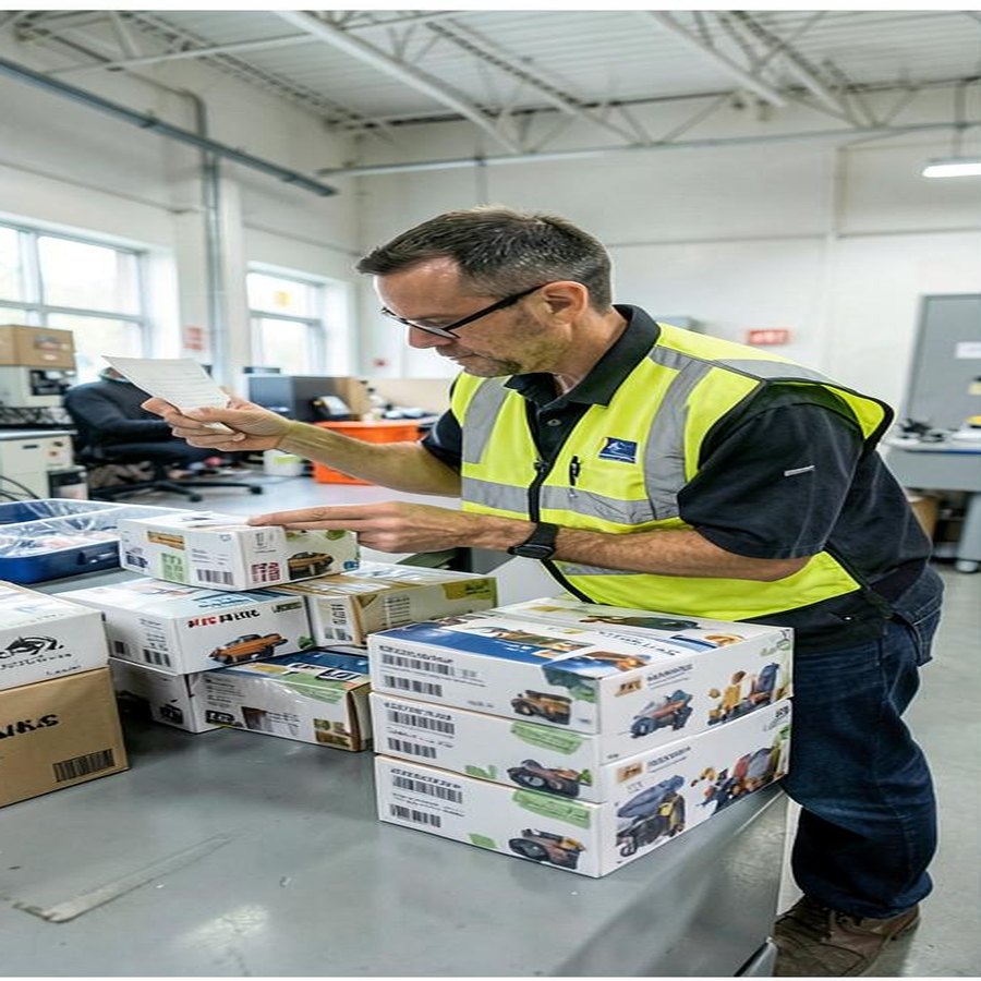 How to Buy Liquidation Pallets: A Complete Buyer's Guide — PalletCove Liquidation, Dallas, Texas Liquidation inventory specialist checking product condition and carton details at an inspection station