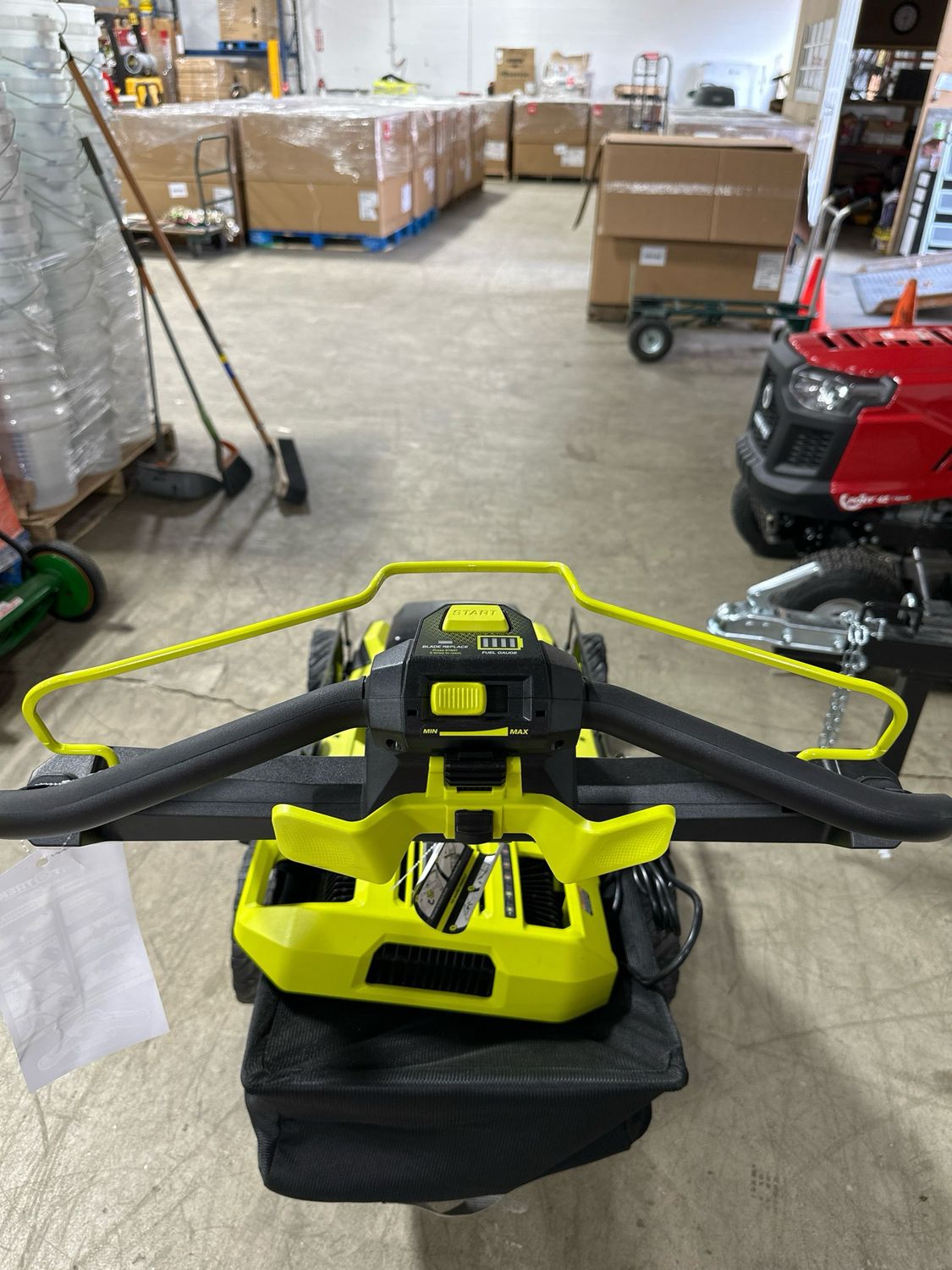 Ryobi 80v HP Whisper Series 30″ Self-Propelled Lawn Mower — listing photo 3, lot PC-HOMED-0190