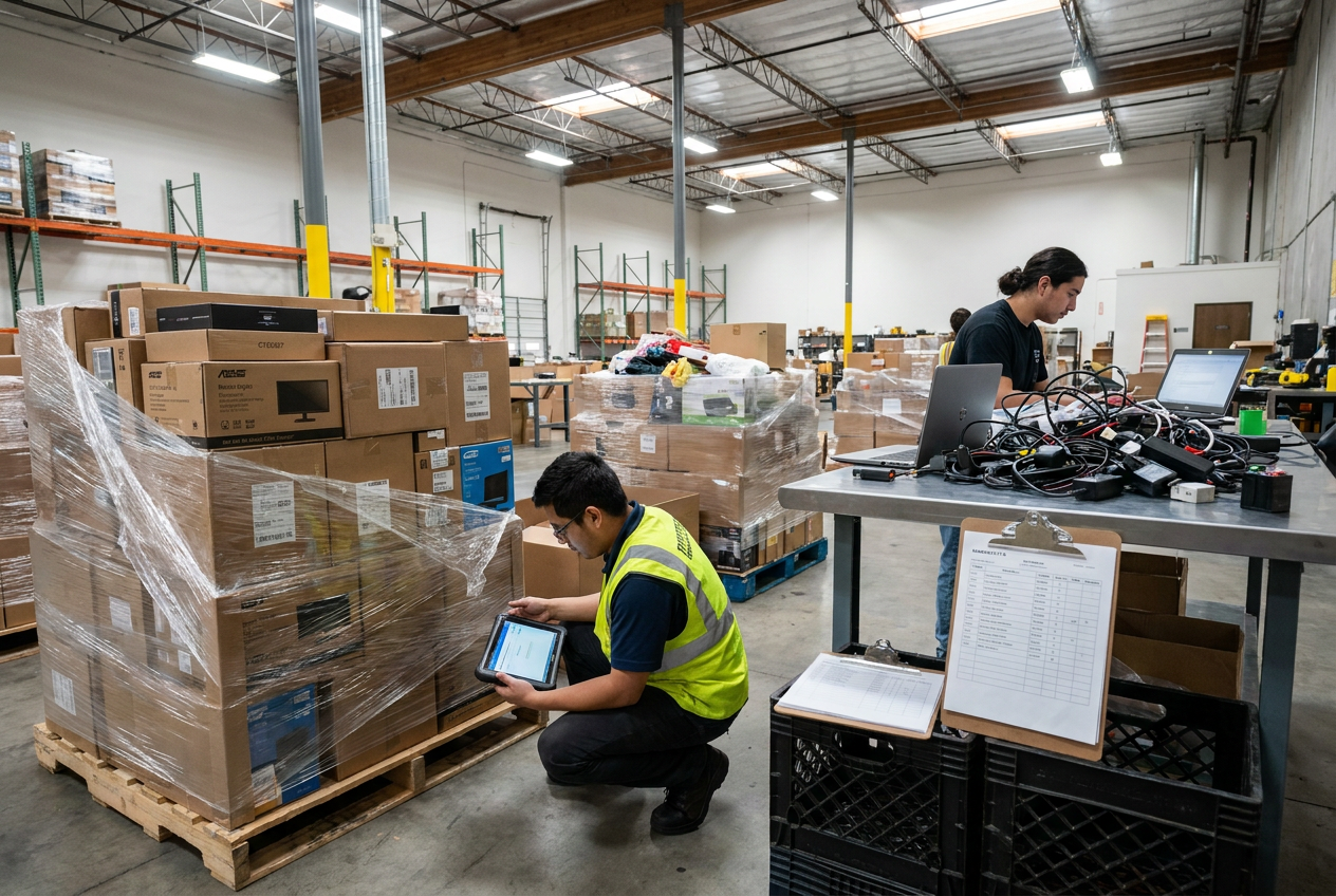 electronics liquidation pallets: testing costs to consider — PalletCove Liquidation, Dallas, Texas
