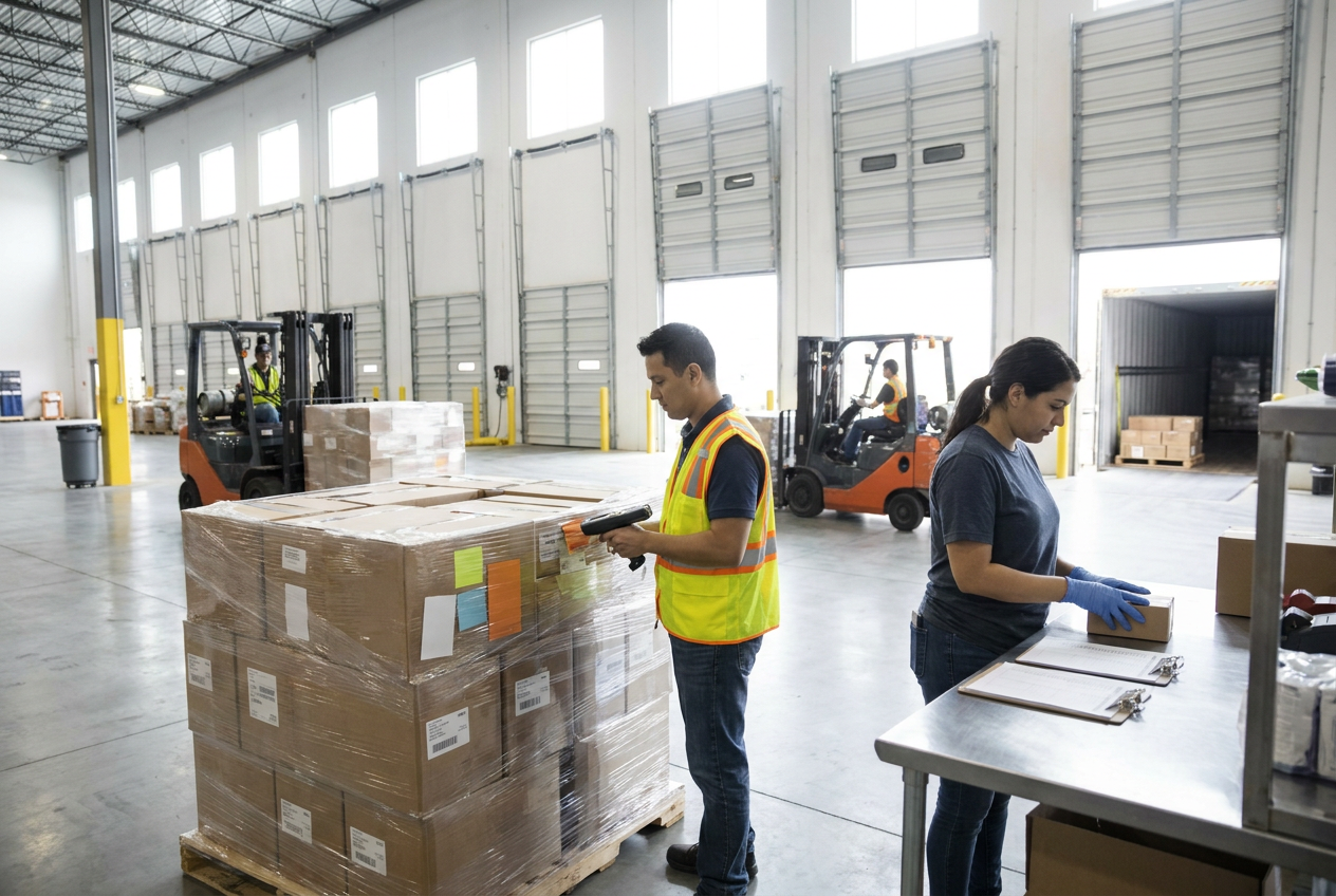 Sorted inventory groups beside a cost allocation worksheet for a mixed liquidation purchase