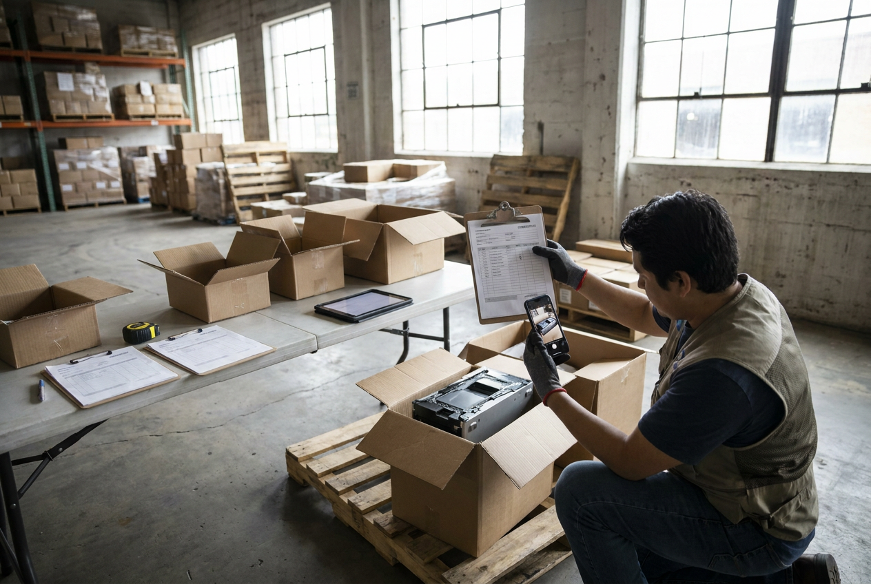 liquidation manifest discrepancies: documenting a claim — PalletCove Liquidation, Dallas, Texas