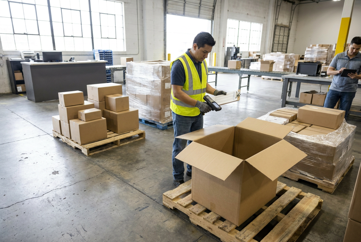 UPC and SKU identification checks UPC barcode and SKU labels on product packaging for an upc vs sku identification comparison