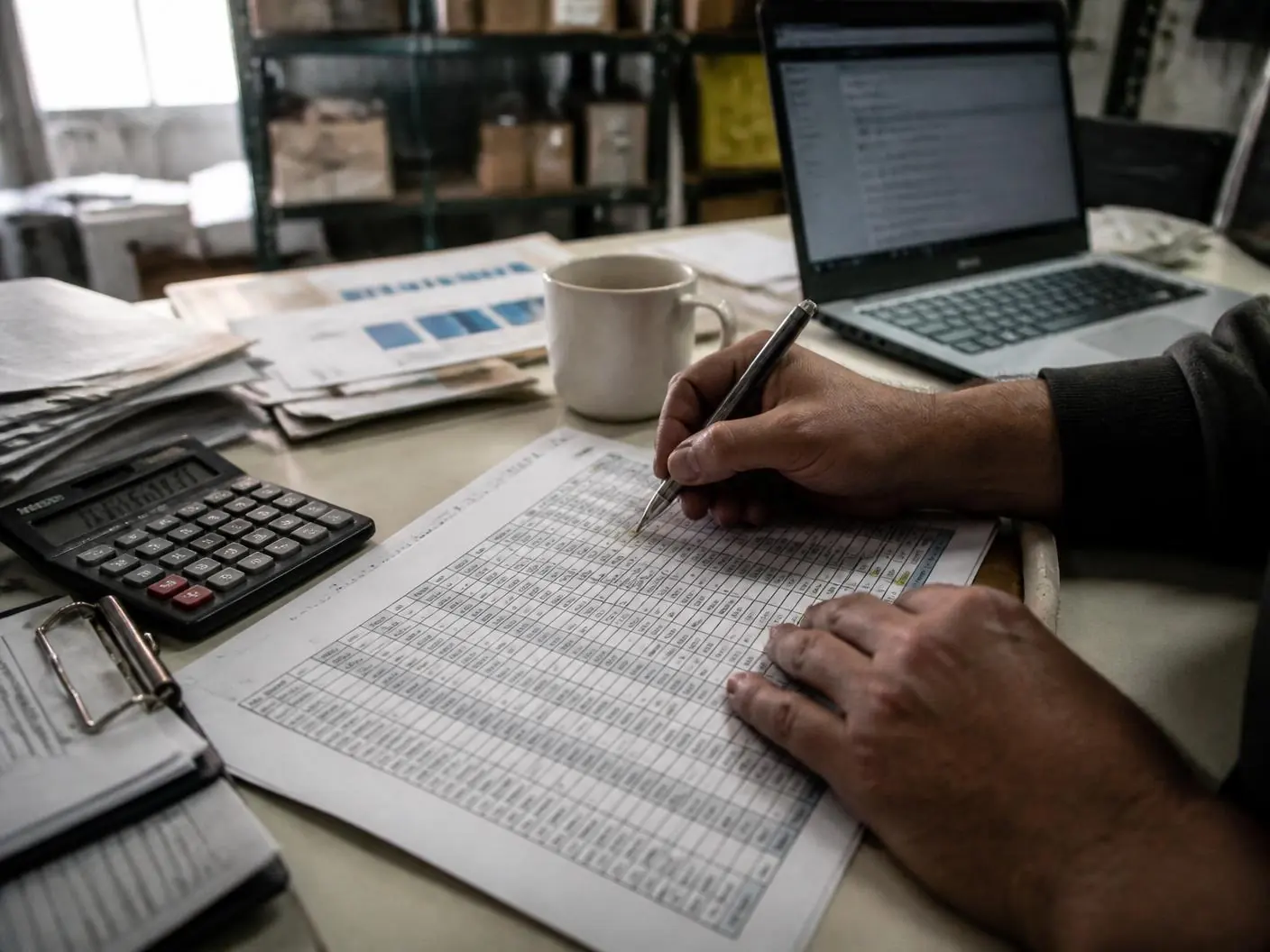 PalletCove staff counting a load against its manifest and recording condition grades